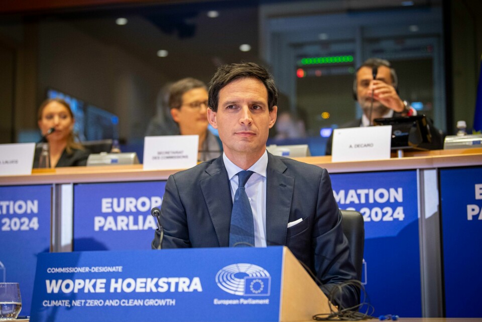 Påtroppende klimakommissær Wopke Hoekstra møtte torsdag morgen til høring i Europaparlamentet. Påtroppende klimakommissær Wopke Hoekstra møtte torsdag morgen til høring i Europaparlamentet.