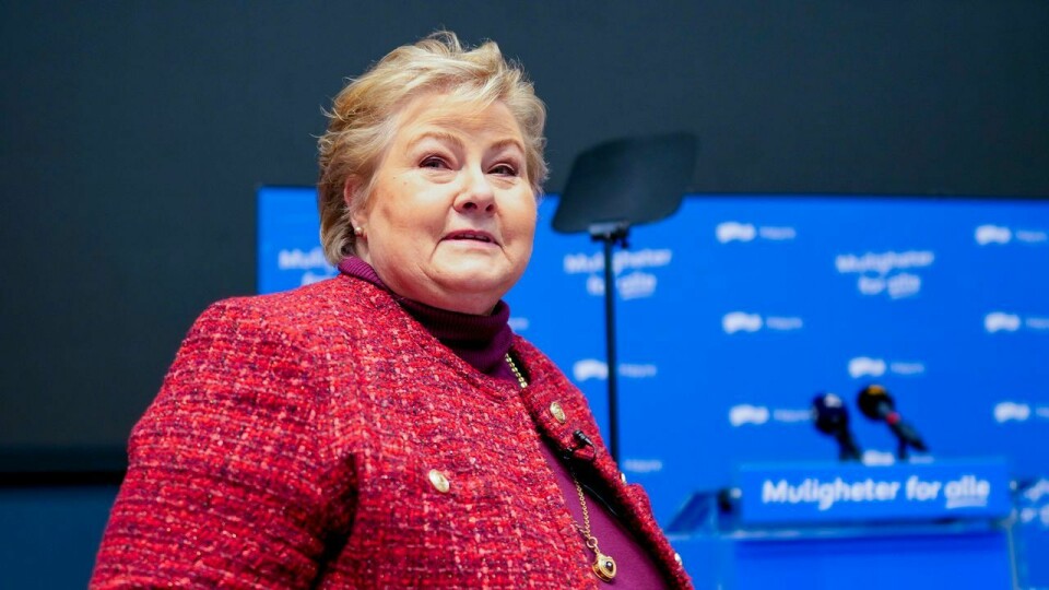 Erna Solberg talte til Høyres sentralstyre mandag. Oslo 20241111. Erna Solberg taler til Høyres sentralstyre mandag.Foto: Heiko Junge / NTB