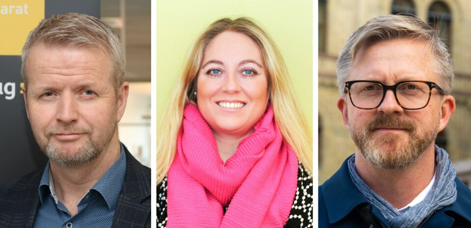 Hvor mange hendelser med tap av liv og helse som følge av manglende bevæpning skal vi som samfunn akseptere, spør forfatterne av innlegget (fra v.): Kjetil Ravlo, Unn Kristin Olsen og Hans-Erik Skjæggerud. Kjetil Ravlo, Unn Kristin Olsen og Hans-Erik Skjæggerud (fra v.),