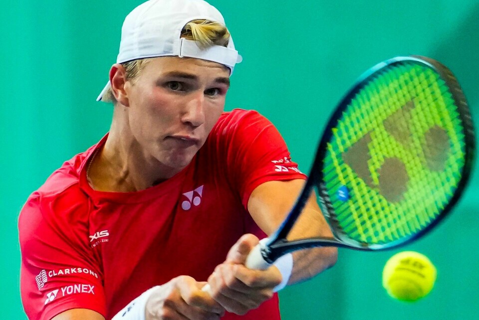 Tennistalentet Nicolai Budkov Kjær slo rutinerte Pablo Carreño-Busta i challengerturneringen i Montemar. Nicolai Budkov Kjær, her i aksjon i Davis Cup på Nadderud arena tidligere i år.Foto: Javad M. Parsa / NTB