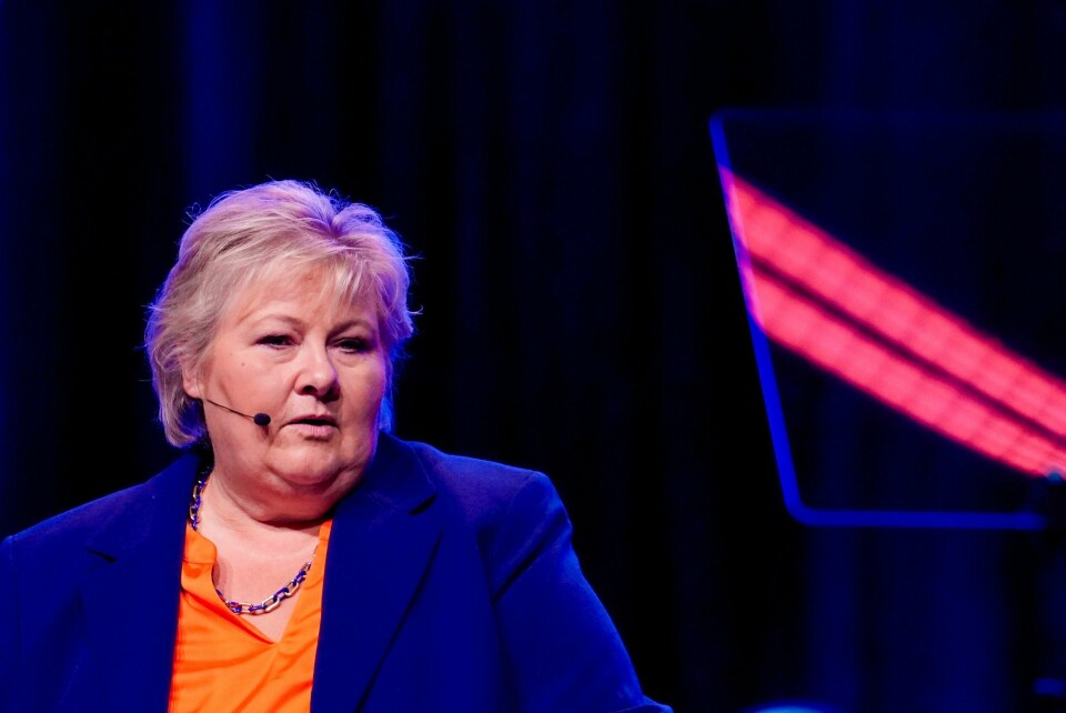 Høyre-leder Erna Solberg vil tredoble støtten til Ukraina i 2025. Erna Solberg talte til Høyres mulighetskonferanse og holdt pressetreff fredag.Foto: Javad Parsa / NTB