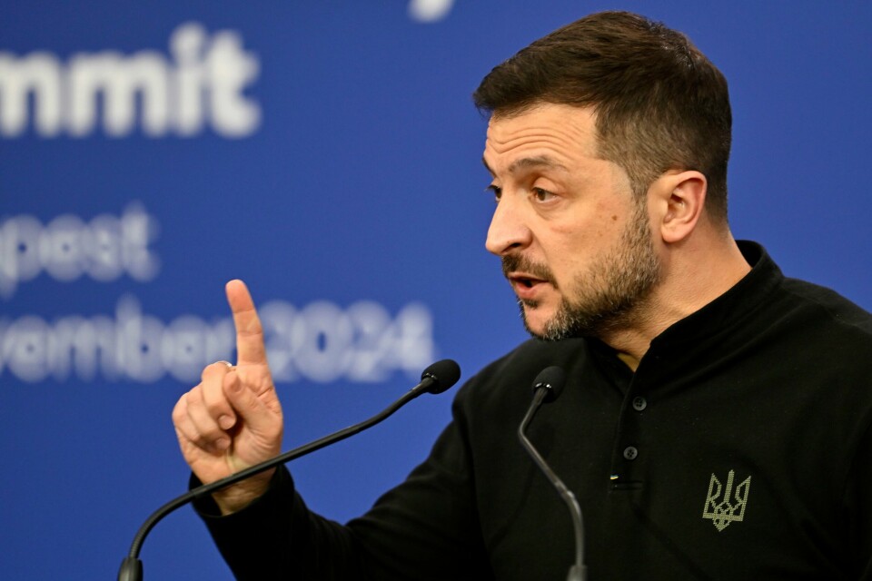 Ukrainas president Volodymyr Zelenskyj på et europeisk toppmøte tidligere i november. Ukrainas president Volodymyr Zelenskyj på et europeisk toppmøte tidligere i november. Foto: Denes Erdos / AP / NTB