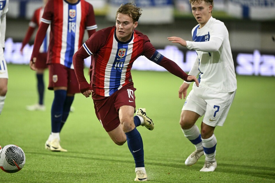 Kristian Arnstad scoret for Norge mot Finland, men det ble bare et trøstemål på en svart norsk dag Kristian Arnstad scoret for Norge mot Finland.Foto: Vesa Moilanen / NTB