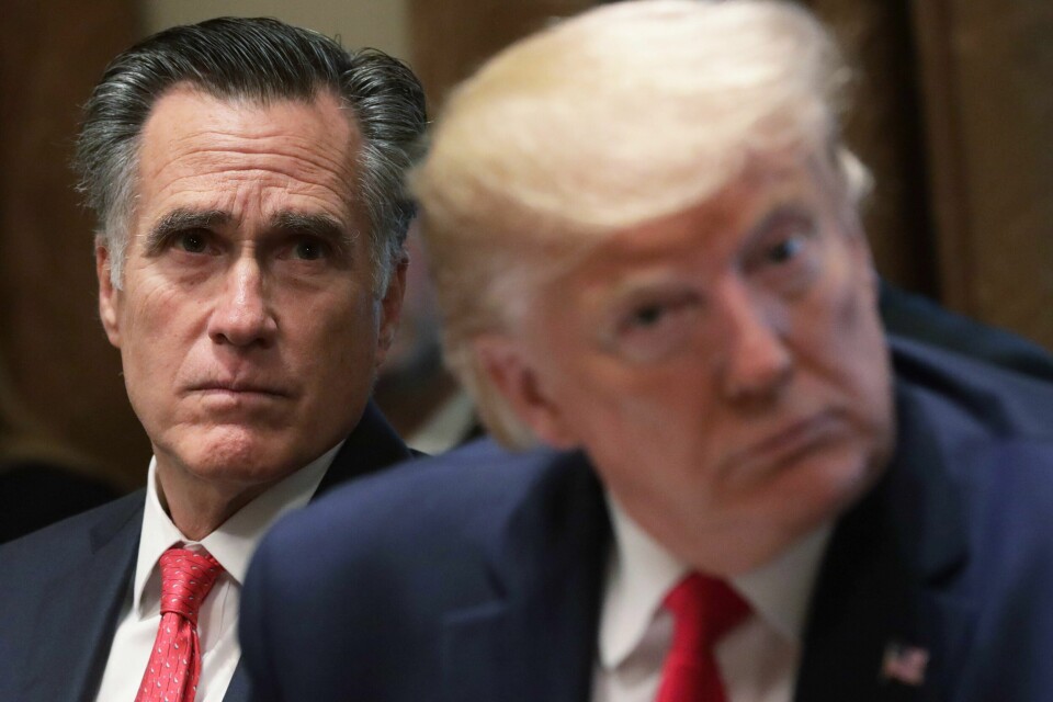 Donald Trump er blitt Det republikanske partiet, mener Mitt Romney, som nå er på vei ut av amerikansk politikk. .