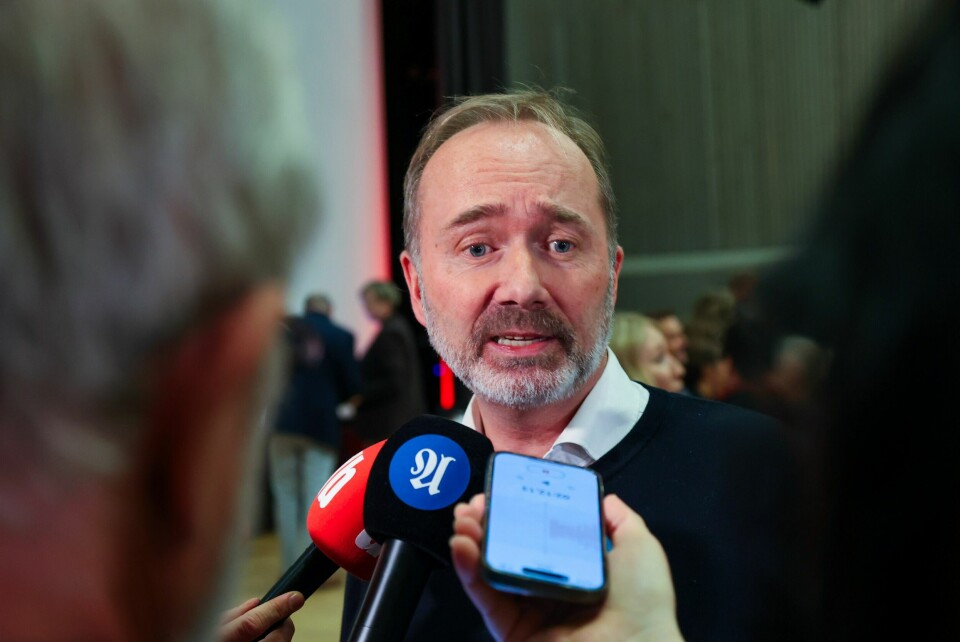 Trond Giske under lørdagens nominasjonsmøte. Trond Giske under nominasjonsmøte Trøndelag Arbeiderparti på Scandic Hell hotell Stjørdal.