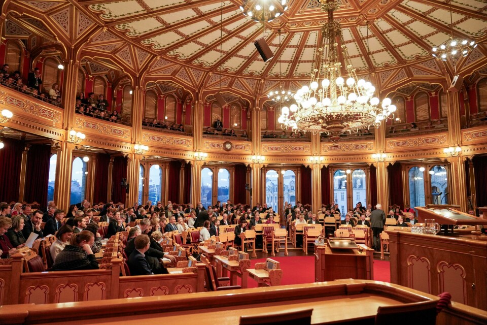 Stortingssalen var fullsatt da ny abortlov ble behandlet. Bildet viser at stortingssalen var fullsatt da ny abortlov ble behandlet. Foto: Thomas Fure / NTB