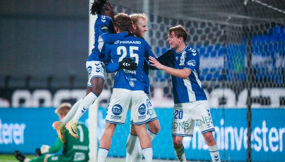 Sarpsborg sikret seieren på overtid mot Tromsø. Sarpsborg sikret seieren på overtid mot Tromsø. Foto: Christoffer Andersen / NTB