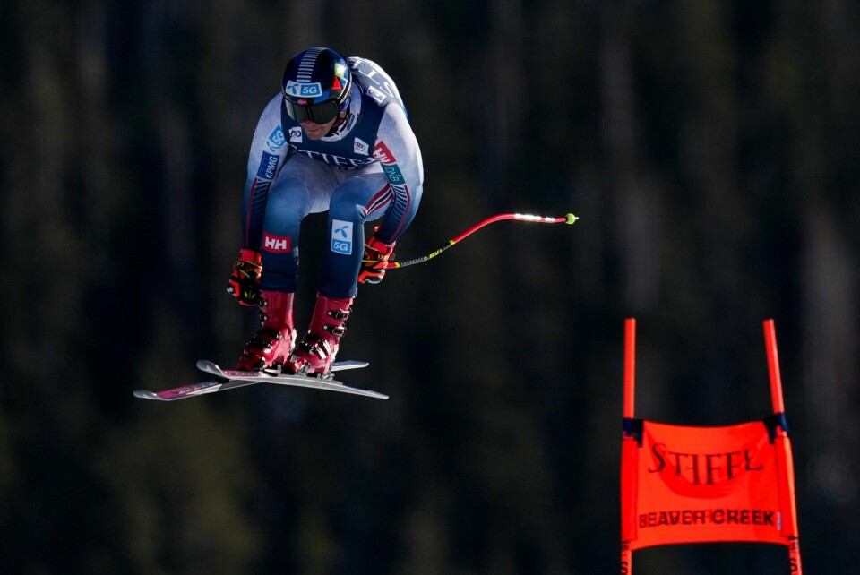 Adrian Smiseth Sejersted i aksjon i Beaver Creek-utforen fredag. Adrian Smiseth Sejersted i aksjon i Beaver Creek-utforen fredag. Foto: John Locher / AP / NTB