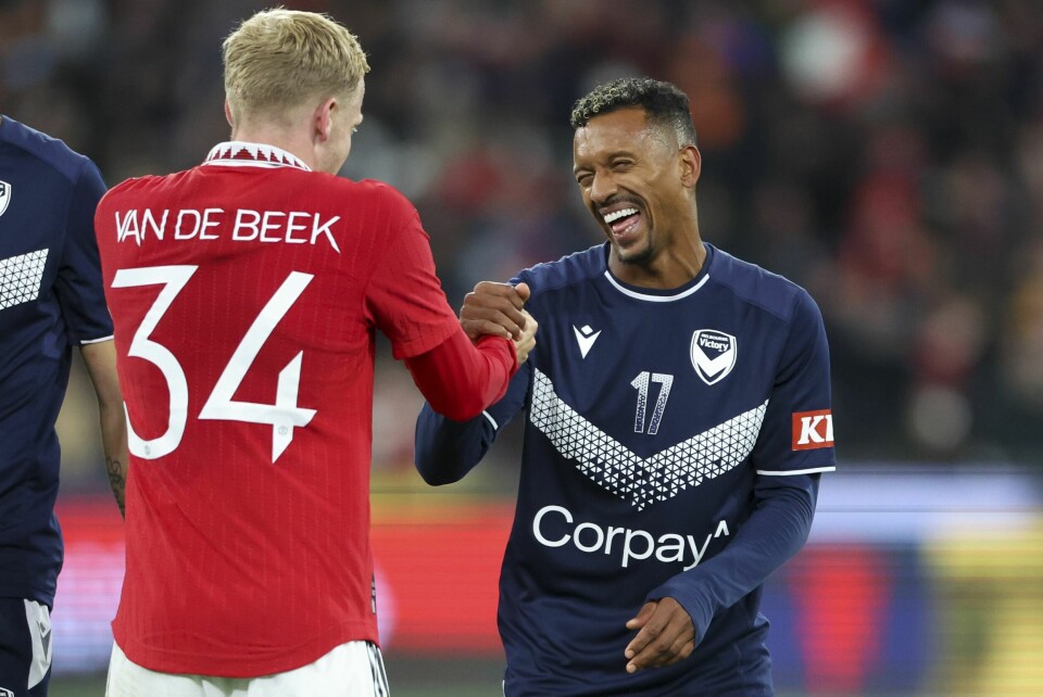Nani (nummer 17) i aksjon for Melbourne Victory mot gamlelaget Manchester United i 2022. Nani (nummer 17) i aksjon for Melbourne Victory mot gamlelaget Manchester United i 2022. Foto: Asanka Brendon Ratnayake / AP / NTB