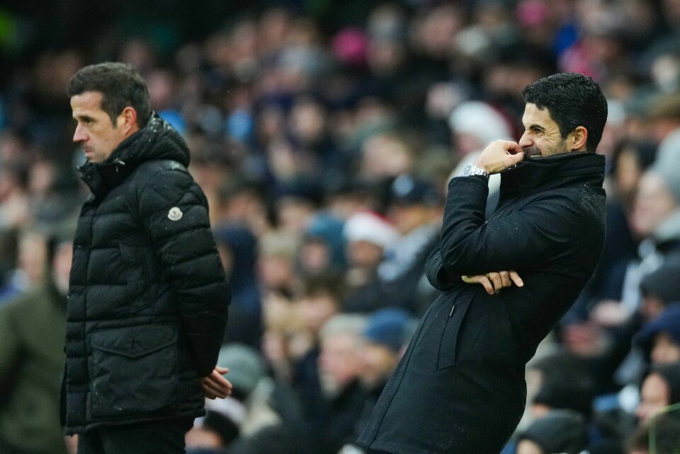 Mikel Arteta på sidelinjen mot Fulham søndag. Mikel Arteta på sidelinjen mot Fulham søndag. Foto: Dave Shopland / AP / NTB