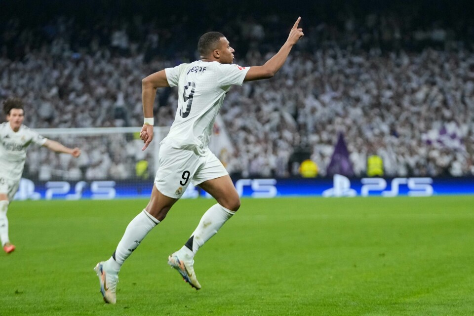 Kylian Mbappé scoret mot Getafe søndag. Kylian Mbappé scoret mot Getafe søndag. Foto: Bernat Armangue / AP Photo / NTB