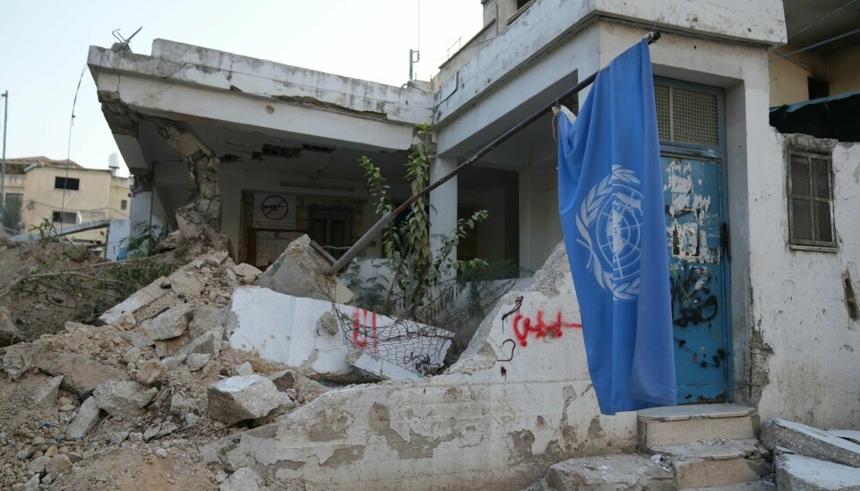 UNRWAs bygning i Nur Shams ble ødelagt torsdag. UNRWAs bygning i Nur Shams ble ødelagt torsdag. Foto: Nasser Nasser / AP / NTB