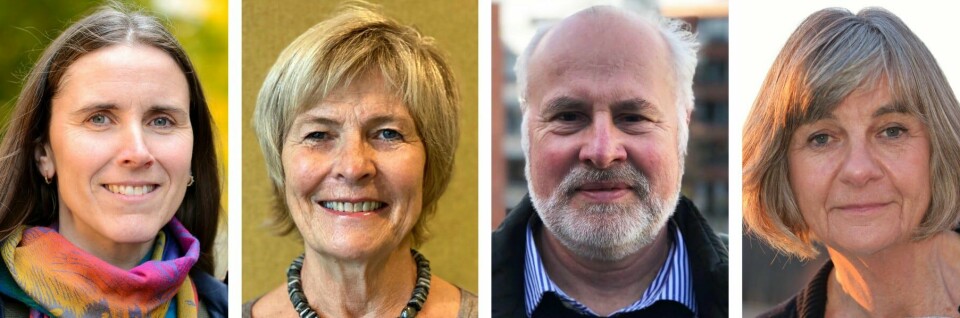 Forfatterne av innlegget (fra v.): Marianne Buen Sommerfeldt, Mona Sandbæk, Lars B. Kristofersen og Sissel Seim. Forfatterne av innlegget (fra v.): Marianne Buen Sommerfeldt, Mona Sandbæk, Lars B. Kristofersen og Sissel Seim.