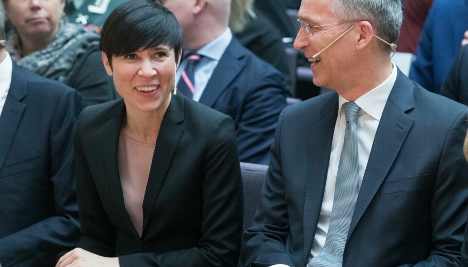 Tidligere utenriksminister Ine Eriksen Søreide mener Jens Stoltenberg gjør en god jobb som Nato-sjef og mener han bør fortsette, om han selv vil. Tidligere utenriksminister Ine Eriksen Søreide mener Jens Stoltenberg gjør en god jobb som Nato-sjef og mener han bør fortsette, om han selv vil. Foto: Terje Bendiksby / NTB
