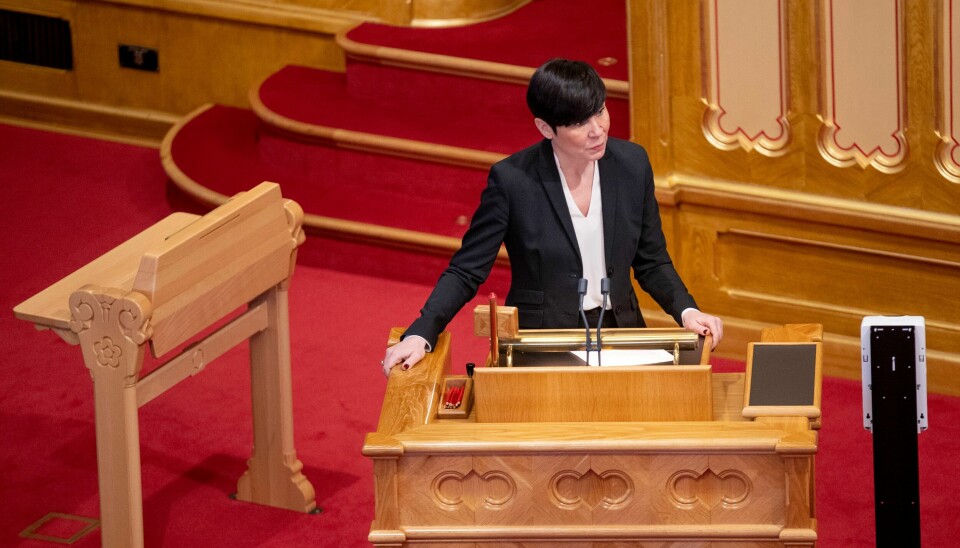Ine Eriksen Søreide (H) mener det er nødvendig for det internasjonale samfunnet å ha samtaler med Taliban. Ine Eriksen Søreide (H) mener det er nødvendig for det internasjonale samfunnet å ha samtaler med Taliban. Foto: Javad Parsa / NTB