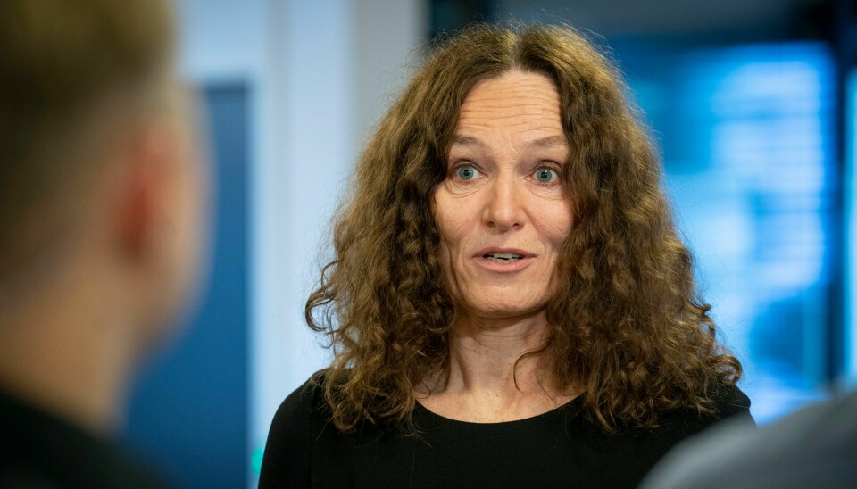Direktør ved Folkehelseinstituttet Camilla Stoltenberg under onsdagens pressetreff hos FHI. Stoltenberg