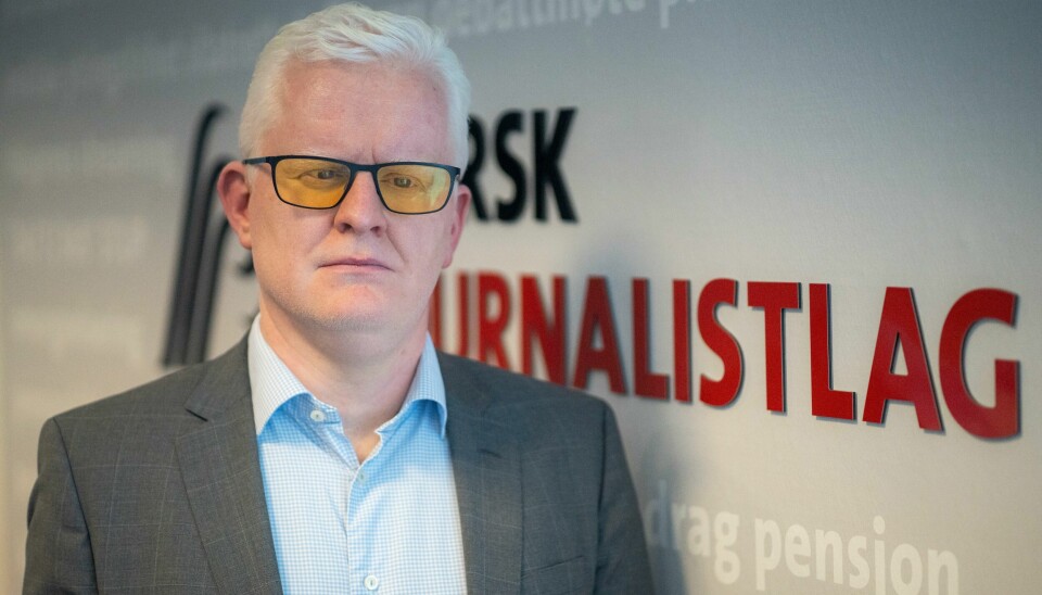 Leder Dag Idar Tryggestad leder forhandlingene for Norsk Journalistlag (NJ). At den internasjonale journalistføderasjonens (IFJ) visepresident, Timur Shafir, støtter sensur er et bevis for at han ikke kan være en representant for fri og uavhengig journalistikk, sier NJ-leder Dag Idar Tryggestad. Foto: Ole Berg-Rusten / NTB