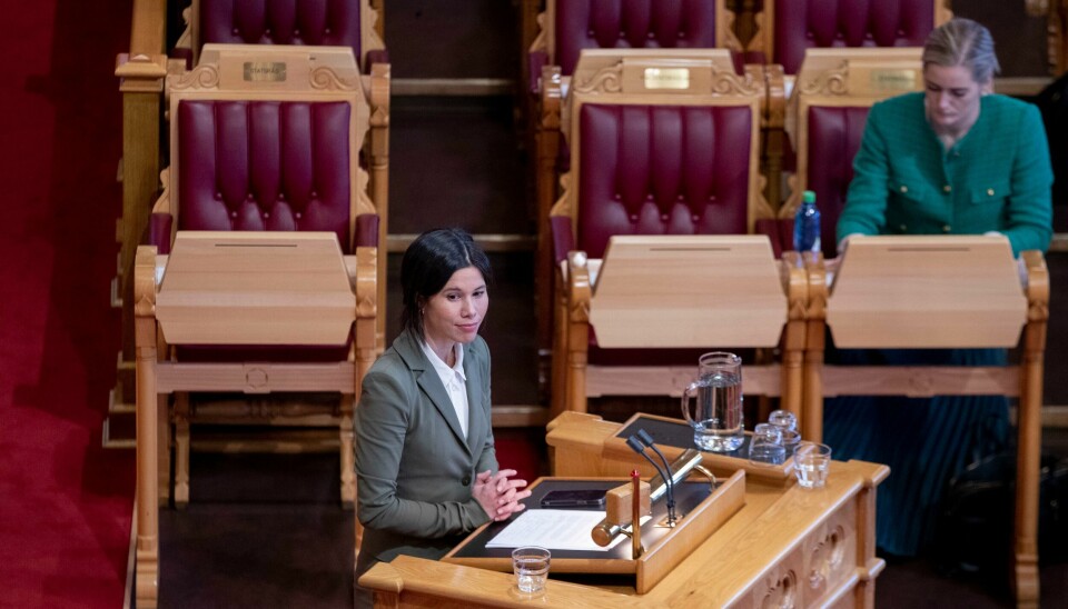Lan Marie Berg i MDG i Stortinget. Lan Marie Berg i MDG i Stortinget. Foto: Javad Parsa / NTB