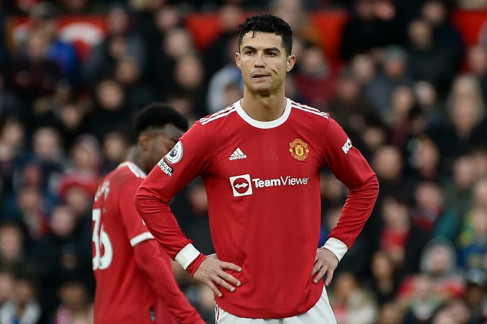 Cristiano Ronaldo ser ut til å gå glipp av Manchester-derbyet. Cristiano Ronaldo ser ut til å gå glipp av Manchester-derbyet. Foto: Rui Vieira / AP / NTB