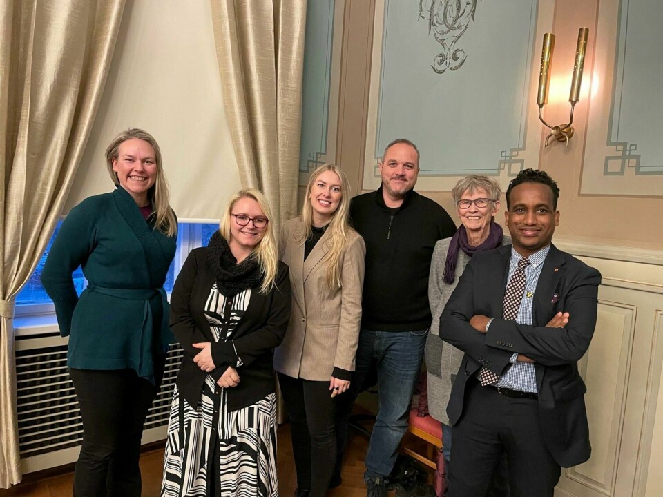 Gunhild Vigdisdatter (MDG), Silje Louise Waters (SV), Malin Krå Simonsen (Ap), Kristian Flodin (Ap), Laila-Brith Josefsen (Rødt) og Mohamed Amaleti Abdi (Ap). Gunhild Vigdisdatter (MDG), Silje Louise Waters (SV), Malin Krå Simonsen (Ap), Kristian Flodin (Ap), Laila-Brith Josefsen (Rødt), Mohamed Amaleti Abdi (Ap).