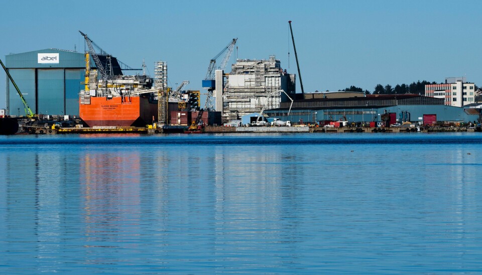 Ved Aibel Haugesund 627 ansatte bli tatt ut i streik fredag dersom Fellesforbundet og Norsk Industri ikke kommer til enighet i tvungen mekling hos Riksmekleren. Foto: Jan Kåre Ness / NTB Aibel i Haugesund, der June Heggheim er tillitsvalgt. Arkivfoto: Jan Kåre Ness / NTB