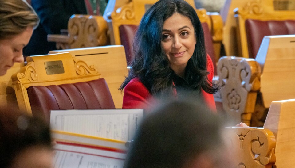 Arbeids- og inkluderingsminister Hadia Tajik under finansdebatten i Stortinget nylig. Arbeids- og inkluderingsminister Hadia Tajik under finansdebatten i Stortinget nylig. Foto: Heiko Junge / NTB