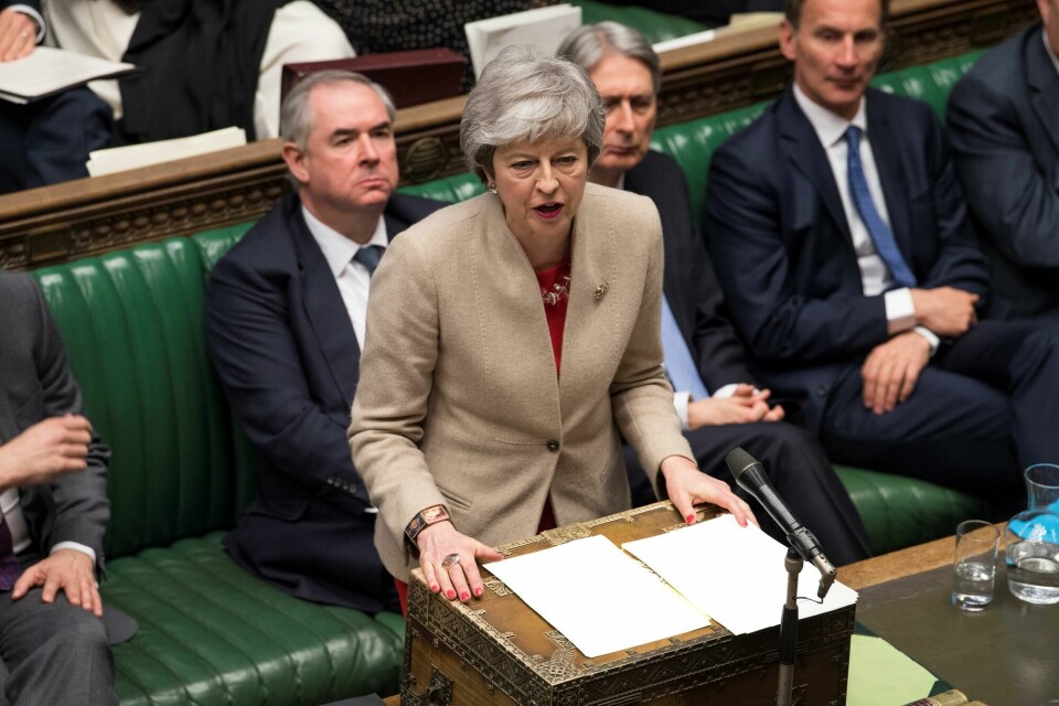 British Prime Minister Theresa May speaks at the House of Commons in London, Britain March 29, 2019. ©UK Parliament/Mark Duffy/Handout via REUTERS ATTENTION EDITORS - THIS IMAGE WAS PROVIDED BY A THIRD PARTY British Prime Minister Theresa May speaks at the House of Commons in London, Britain March 29, 2019. ©UK Parliament/Mark Duffy/Handout via REUTERS ATTENTION EDITORS - THIS IMAGE WAS PROVIDED BY A THIRD PARTY