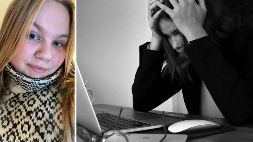 «Hvem skal vi snakke med? Hvis vi er heldige nok til å ha helsesykepleier på skolen, så er hen til stede kanskje to dager i uken.» skriver Solveig Linéa Indstø. «Hvem skal vi snakke med? Hvis vi er heldige nok til å ha helsesykepleier på skolen, så er hen til stede kanskje to dager i uken.» skriver Solveig Linéa Indstø.