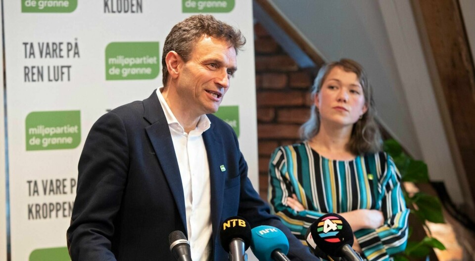 Miljøpartiet De Grønnes to nasjonale talspersoner Arild Hermstad og Une Bastholm møtte tirsdag pressen i forkant av partiets landsmøte til helgen.