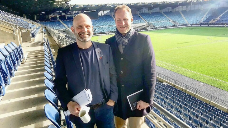 AS-leder Stig Harry Christiansen og FK-leder Rune Bertelsen i Viking. Snakker samme språk. Dersom FK nå lykkes med å fjerne vetoretten vil prospekt for ny emisjon i Viking komme i hendene på eksisterende og eventuelle nye eiere innen kort tid. FOTO: PÅL KARSTENSEN