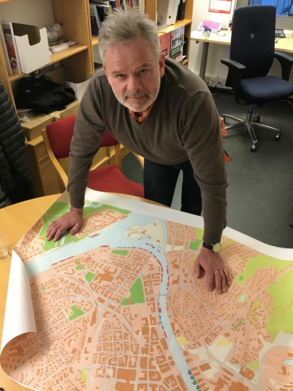 FULL OVERSIKT: – Er det noe Fredrikstad har mye av, er det sentrumsnære kaier, sier TSR-general Ingar Guttormsen. Ingar Guttormsen.