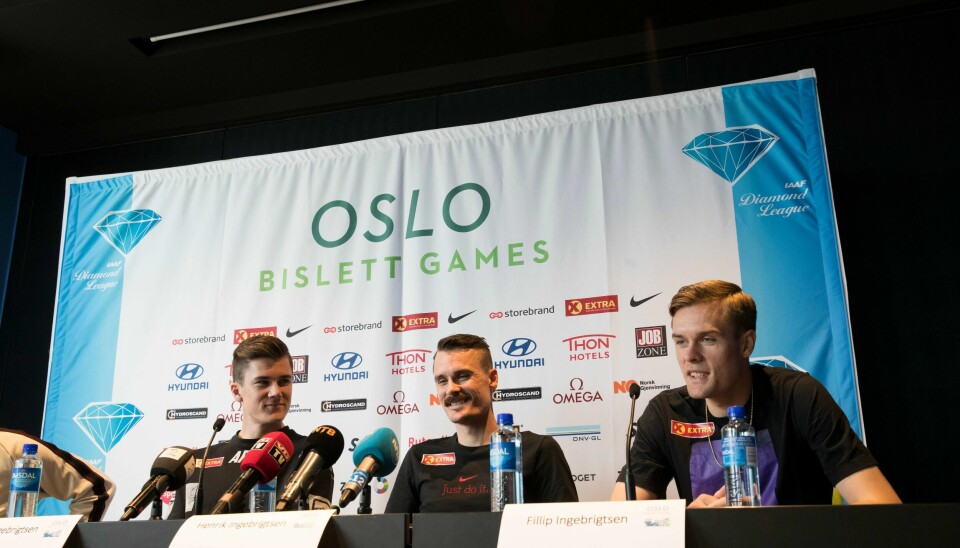 Jakob, Henrik og Filip Ingebrigtsen. Tre hovedrolleinnehavere på Bislett Games torsdag.