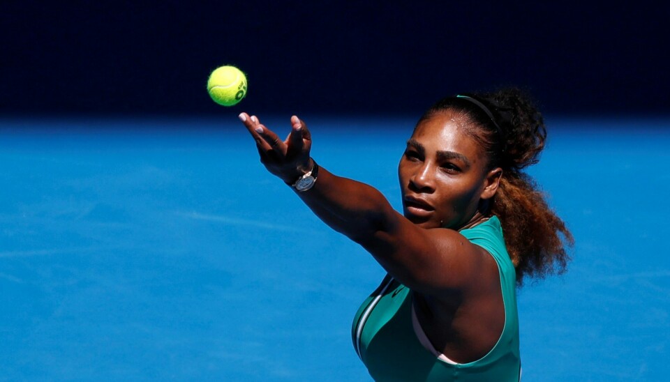 FILE PHOTO: Tennis - Australian Open - Quarter-final - Melbourne Park, Melbourne, Australia, January 23, 2019. Serena Williams of the U.S. serves to Czech Republic's Karolina Pliskova. REUTERS/Kim Kyung-Hoon/File Photo