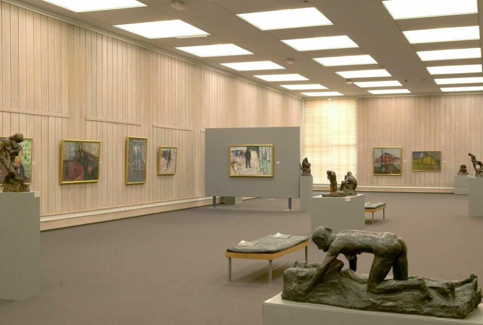 Det var under utstillingen «Eros & Thanatos» sommeren 2004 at «Skrik» og «Madonna» ble stjålet under et væpnet ran. Utstillingen sammenlignet Munch og Vigeland, og var, ifølge Dagbladets kritiker Harald Flor, en «ujevn match». FOTO: MUNCHMUSEET