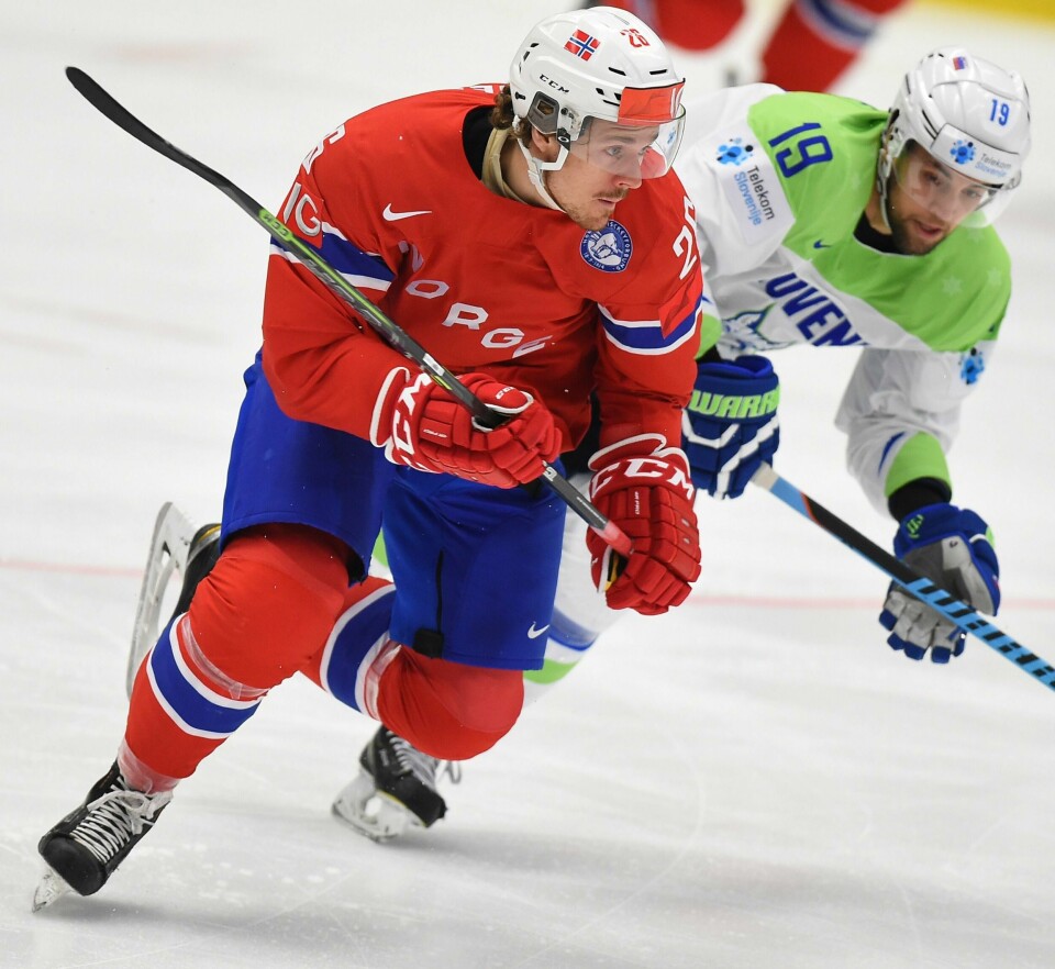 Oilers-kaptein Kristian Forsberg er blant spillerne som er tatt ut til Norges OL-kvalifisering. Foto: NTB Scanpix