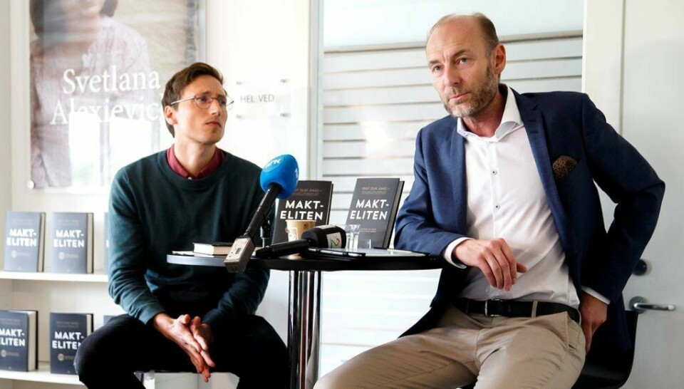 Knut Olav Åmås (t.h.) har sammen med Aksel Braanen Sterri (t.v.), Kristin Clemet, og Kjetil Wiedswang stått for kåringen og omtalene av de 252 mektigste innenfor arbeids- og næringsliv, politikk, forvaltning, kunnskap, kulturliv og medier og sivilsamfunn.