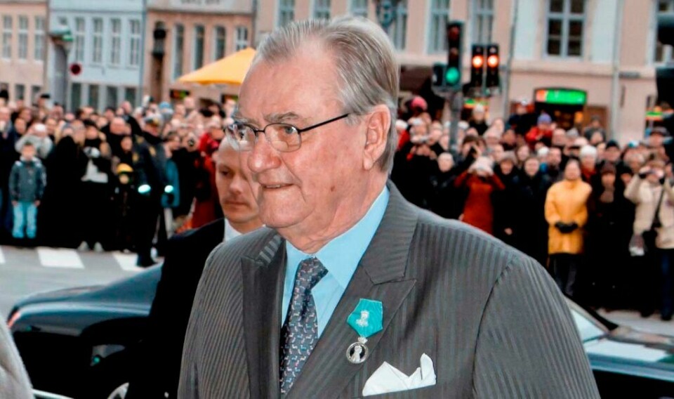 Prins Henrik døde tirsdag kveld. Her er han under feiringen av dronning Margrethes 40 års-julileum som regent i Danmark i 2012.