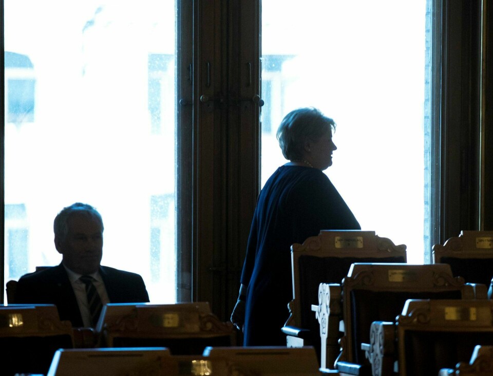Statsminister Erna Solberg i Stortinget. FOTO: VIDAR RUUD/NTB SCANPIX
