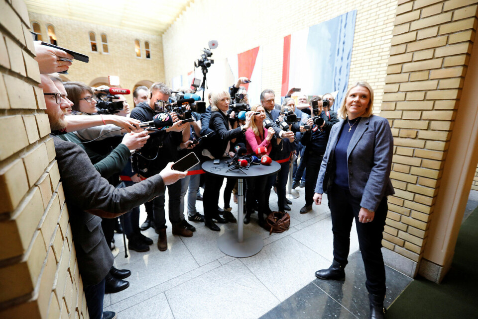 En samlet opposisjon vedtok i går sterk kritikk mot justisminister Sylvi Listhaug torsdag. FOTO: GORM KALLESTAD/NTB SCANPIX En samlet opposisjon vedtok i går sterk kritikk mot justisminister Sylvi Listhaug torsdag. FOTO: GORM KALLESTAD/NTB SCANPIX