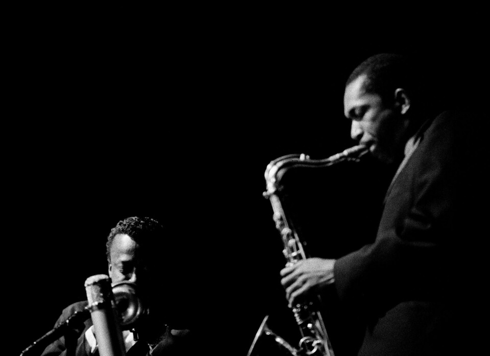 Miles Davis og John Coltrane på Olympia i Paris, 21. mars 1960.