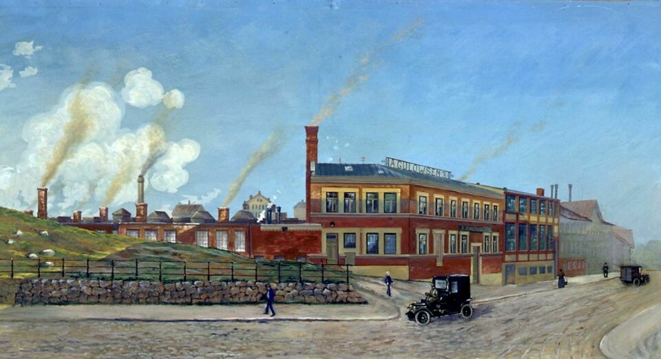 Gulowsens Motorfabrikk ble grunnlagt i 1889. I 1909 ble ny fabrikkbygning med en karakteristisk «knekk» reist i Gøteborggata 27. Firmaet gikk inn etter en brann i 1933, og Kolberg, Caspari & Co.’s bilimportfirma og -verksted overtok lokalene. Skofabrikken Amulet leide lokaler i bygningen, som fortsatt står, fram til 1962. Oljemaleri av Jens Wang. Gulowsens Motorfabrikk ble grunnlagt i 1889. I 1909 ble ny fabrikkbygning med en karakteristisk «knekk» reist i Gøteborggata 27. Firmaet gikk inn etter en brann i 1933, og Kolberg, Caspari & Co.’s bilimportfirma og -verksted overtok lokalene. Skofabrikken Amulet leide lokaler i bygningen, som fortsatt står, fram til 1962. Oljemaleri av Jens Wang.