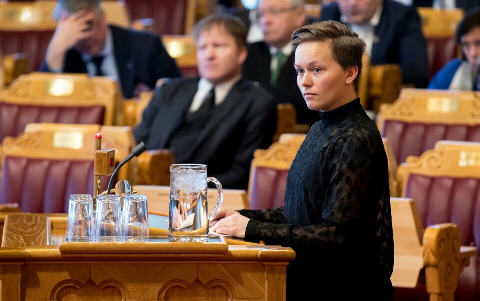 Oslo 20180207.Solfrid Lerbrekk (SV) i stortingets spørretime.Foto: Vidar Ruud / NTB scanpix Oslo 20180207.
Solfrid Lerbrekk (SV) i stortingets spørretime.
Foto: Vidar Ruud / NTB scanpix