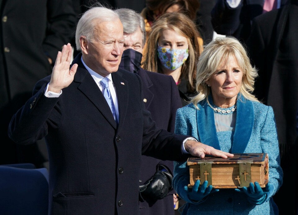 Joe Biden is sworn in as the 46th President of the United States on the West Front of the U.S. Capitol in Washington, U.S., January 20, 2021. REUTERS/Kevin Lamarque Joe Biden is sworn in as the 46th President of the United States on the West Front of the U.S. Capitol in Washington, U.S., January 20, 2021. REUTERS/Kevin Lamarque