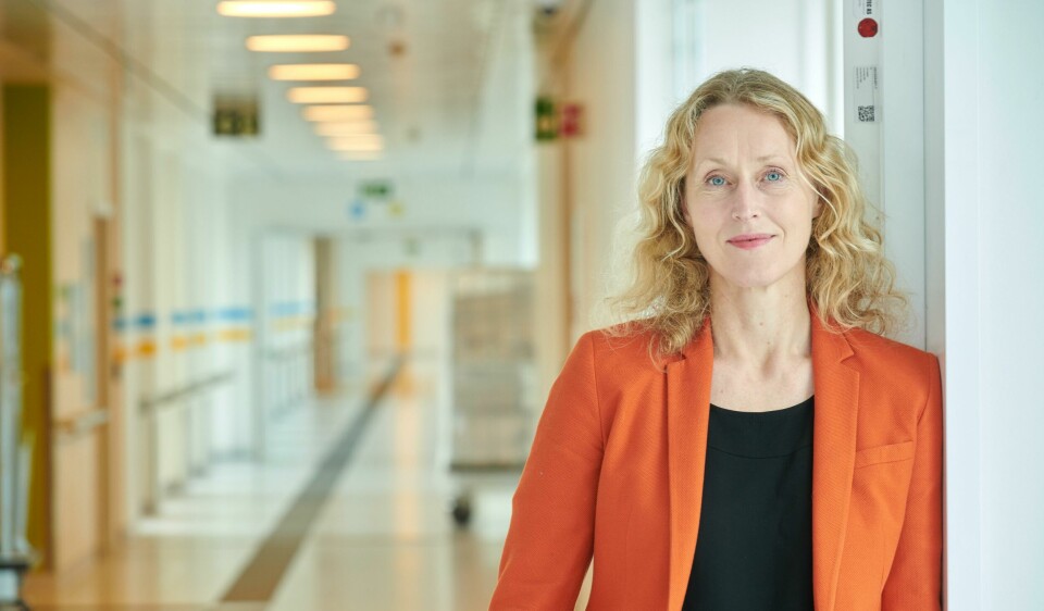 Administrerende direktør Hege Gjessing ved Sykehuset Østfold informerer om nye, strengere smitteverntiltak som følge av smitteutbruddet i Nordre Follo, hvor mange har fått påvist det muterte viruset. Hege Gjessing, adm.dir. ved Sykehuset Østfold.