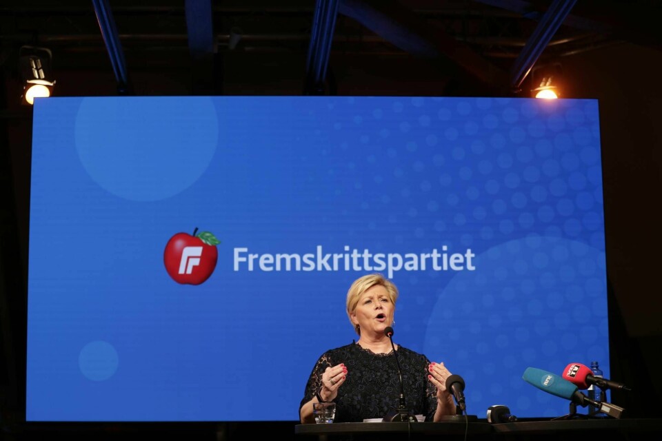 Siv Jensen annonserte på en pressekonferanse torsdag at hun gir seg som leder for Frp.