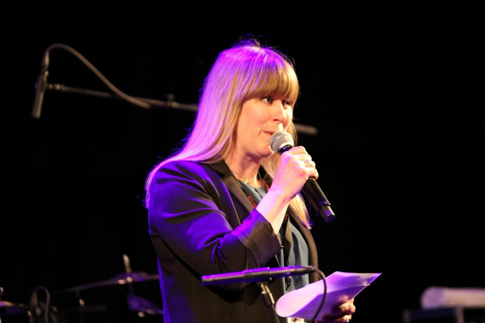 Daglig leder Gry Bråtøymyr i Norsk Jazzforum hilste publikum i Stavangeren. Daglig leder Gry Bråtøymyr i Norsk Jazzforum hilste publikum i Stavangeren.