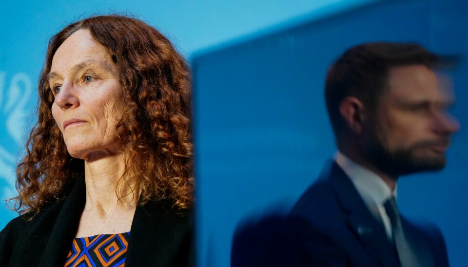 Direktør i Folkehelseinstituttet Camilla Stoltenberg under en pressekonferanse om koronasituasjonen.