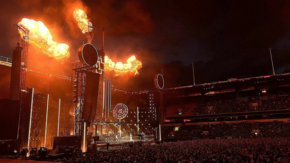 Det gikk hett for seg sist Rammstein var i Oslo. Her fra Ullevål Stadion i 2019. Det gikk hett for seg sist Rammstein var i Oslo. Her fra Ullevål Stadion i 2019.