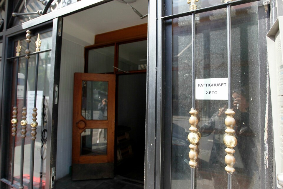 Inngangen til Fattighuset og Selvhjelpens hus i Oslo sentrum Inngangen til Fattighuset og Selvhjelpens hus i Oslo sentrum