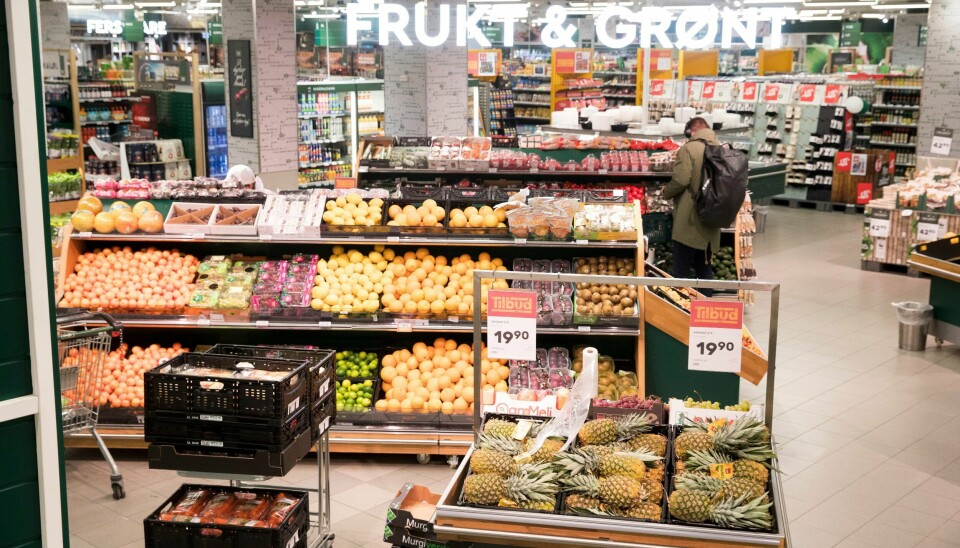 Oslo 20191105. Hyller med frukt og grønt på Coop på Skøyen i Oslo. Dagligvarer. Foto: Terje Pedersen / NTB scanpix